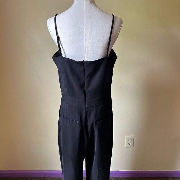 Banana Republic Black Wide Leg Jumpsuit Size 10 Square Neck Sleeveless - Picture 6 of 8